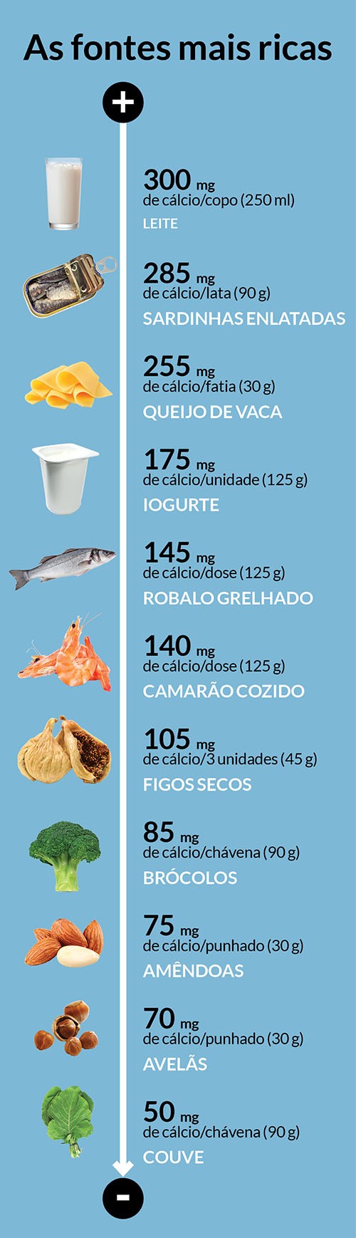Alimentos ricos em cálcio